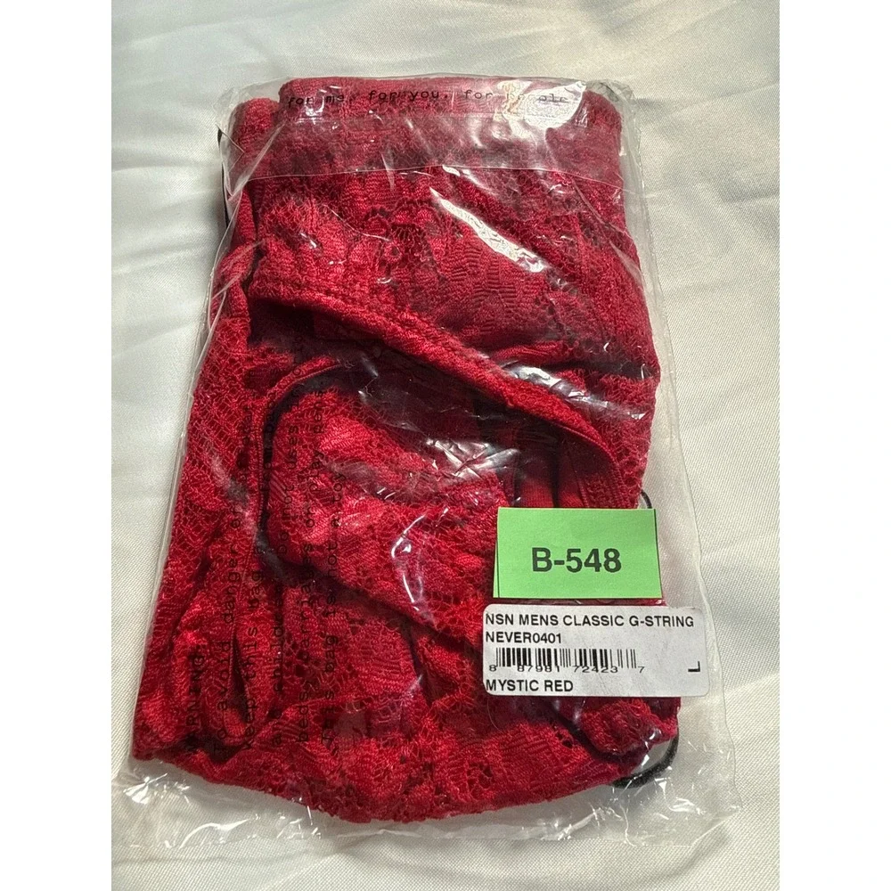 Cosabella Red Never Say Never Lace Thong Sexy Low Rise Minimal Coverage size L‎